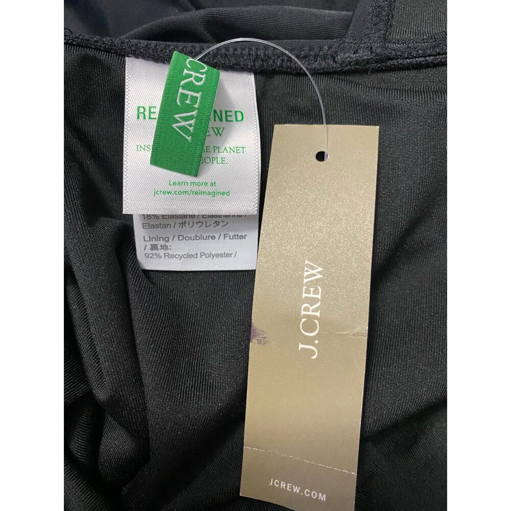 NWT J.Crew black ruched V-neck swim dress size 4 - Picture 10 of 10